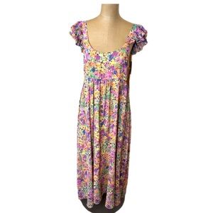 Maison Stella et Suzie Colorful Floral Maxi Dress Size 38